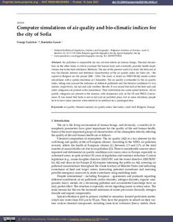 Computer simulations of air quality and bio-climatic indices for the city of Sofia