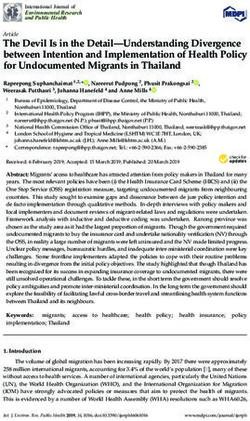 The Devil Is in the Detail-Understanding Divergence between Intention and Implementation of Health Policy for Undocumented Migrants in Thailand - MDPI