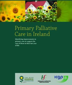 Primary Palliative Care in Ireland - Identifying improvements in primary care to support the care of those in their last year of life - Irish ...