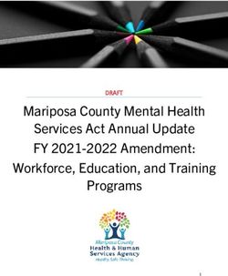 Mariposa County Mental Health Services Act Annual Update FY 2021-2022 Amendment: Workforce, Education, and Training Programs - DRAFT