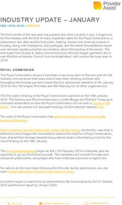 INDUSTRY UPDATE - JANUARY - Provider Assist