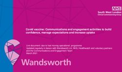 Covid vaccine: Communications and engagement activities to build confidence, manage expectations and increase uptake - NHS ...