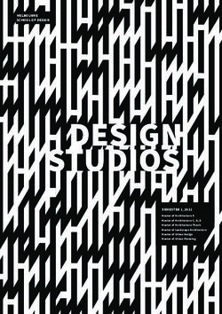 DESIGN STUDIOS - MELBOURNE SCHOOL OF DESIGN