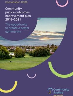 Community justice outcomes improvement plan 2018-2021 The opportunity to create a better community - Consultation Draft