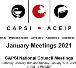 January Meetings 2021 - CAPSI National Council Meetings Saturday, January 16th and Sunday, January 17th, 2021