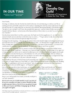 Dorothy Day Guild A Woman of Conscience A Saint for Our Time - IN OUR TIME The Dorothy Day ...