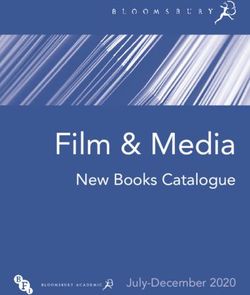 Film & Media New Books Catalogue - July-December 2020 - Bloomsbury Publishing