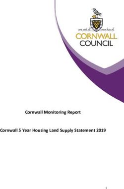 Cornwall Monitoring Report Cornwall 5 Year Housing Land Supply Statement 2019 - Information Classification: CONTROLLED