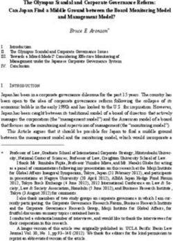 The Olympus Scandal and Corporate Governance Reform: Can Japan Find a Middle Ground between the Board Monitoring Model