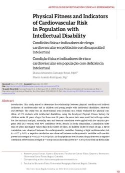 Physical Fitness and Indicators of Cardiovascular Risk in Population with Intellectual Disability - Dialnet