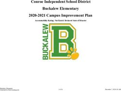Conroe Independent School District Buckalew Elementary 2020-2021 Campus Improvement Plan - Accountability Rating: Not Rated: Declared State of ...