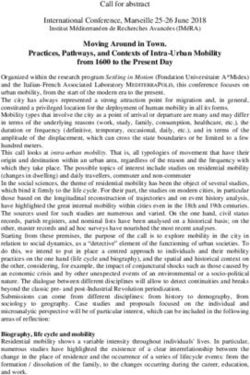 Moving Around in Town. Practices, Pathways, and Contexts of Intra-Urban Mobility from 1600 to the Present Day