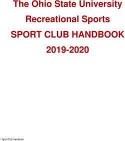 SPORT CLUB HANDBOOK The Ohio State University Recreational Sports 2019-2020 - The Ohio ...