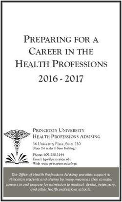2016 2017 PREPARING FOR A CAREER IN THE HEALTH PROFESSIONS