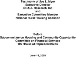 Testimony of Joe L. Myer Executive Director NCALL Research, Inc and Executive Committee Member National Rural Housing Coalition Before ...