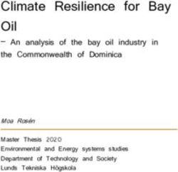 Climate Resilience for Bay Oil- An analysis of the bay oil industry in the Commonwealth of Dominica - Lund University Publications