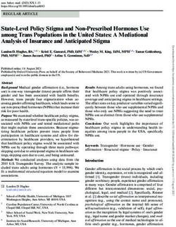 State-Level Policy Stigma and Non-Prescribed Hormones Use among Trans Populations in the United States: A Mediational Analysis of Insurance and ...