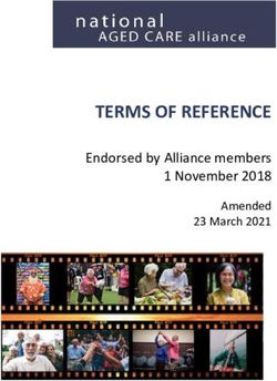 TERMS OF REFERENCE Endorsed by Alliance members 1 November 2018 - Amended 23 March 2021 - National AGED CARE Alliance