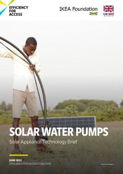 SOLAR WATER PUMPS Solar Appliance Technology Brief - JUNE 2021 - CLASP