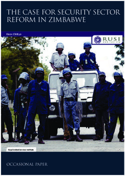 The case for security sector reform in zimbabwe - occasional paper - Knox Chitiyo