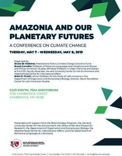 AMAZONIA AND OUR PLANETARY FUTURES - A CONFERENCE ON CLIMATE CHANGE TUESDAY, MAY 7 - WEDNESDAY, MAY 8, 2019 - David Rockefeller Center for ...