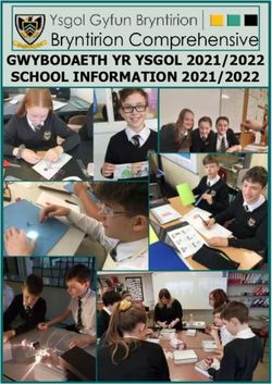 GWYBODAETH YR YSGOL 2021/2022 SCHOOL INFORMATION 2021/2022