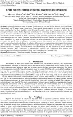 Brain cancer: current concepts, diagnosis and prognosis - IOSR journals