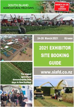 2021 EXHIBITOR SITE BOOKING GUIDE - www.siafd.co.nz - 24-26 March 2021 Kirwee - South Island Agricultural Field ...