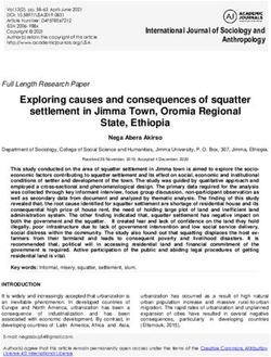 Exploring causes and consequences of squatter settlement in Jimma Town, Oromia Regional State, Ethiopia