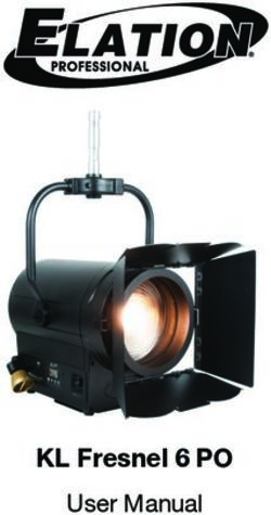 KL Fresnel 6 PO User Manual - Elation EU