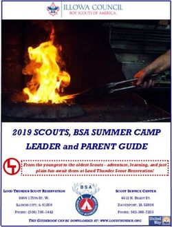 2019 SCOUTS, BSA SUMMER CAMP - LEADER and PARENT GUIDE