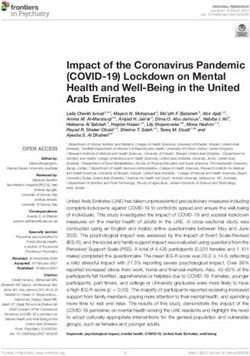 Impact of the Coronavirus Pandemic (COVID-19) Lockdown on Mental Health and Well-Being in the United Arab Emirates