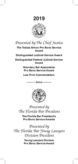 2019 Presented by The Chief Justice - The Tobias Simon Pro Bono Service