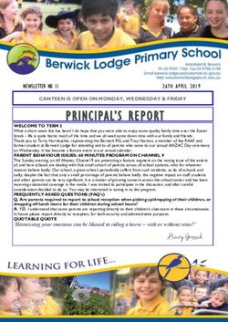 PRINCIPAL'S REPORT - Berwick Lodge Primary School