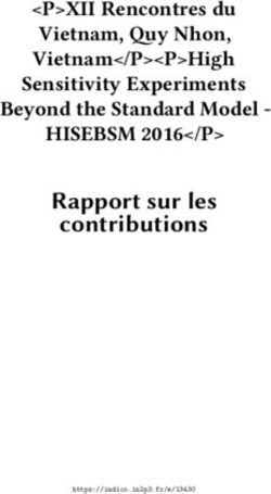 Rapport sur les contributions - HISEBSM 2016 XII Rencontres du Vietnam, Quy Nhon, VietnamHigh Sensitivity Experiments Beyond the ...