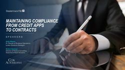 MAINTAINING COMPLIANCE FROM CREDIT APPS TO CONTRACTS - Andy Mayers Sr. Director of Business Operations Lender Solutions Strategist