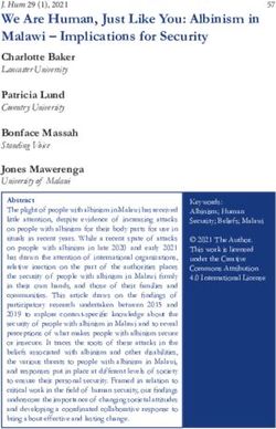 We Are Human, Just Like You: Albinism in Malawi - Implications for Security