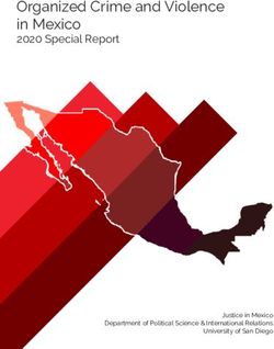 Organized Crime and Violence in Mexico - 2020 Special Report - Justice in Mexico Department of Political Science & International Relations ...