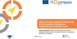 State aid rules applied to financing and investment operations supported by InvestEU Fund - Andrea Bomhoff, Head of Unit, State aid and Financial ...