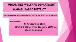 MINORITIES WELFARE DEPARTMENT MAHABUBABAD DISTRICT - K.Srinivasa Rao