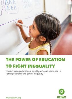 THE POWER OF EDUCATION TO FIGHT INEQUALITY - How increasing educational equality and quality is crucial to fighting economic and gender inequality ...