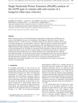 SINGLE NUCLEOTIDE PRIMER EXTENSION (SNUPE) ANALYSIS OF THE G6PD GENE IN SOMATIC CELLS AND OOCYTES OF A KANGAROO (MACROPUS ROBUSTUS)