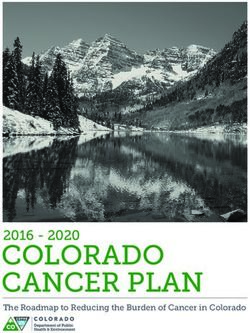 COLORADO CANCER PLAN 2016 2020 - The Roadmap to Reducing the Burden of Cancer in Colorado - Colorado.gov