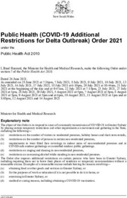 Public Health (COVID-19 Additional Restrictions for Delta Outbreak) Order 2021
