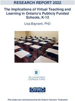 RESEARCH REPORT 2022 The Implications of Virtual Teaching and Learning in Ontario's Publicly Funded Schools, K-12 - Ontario Teachers' Federation