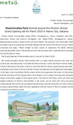 Moominvalley Park themed around the Moomin Stories Grand Opening set for March 2019 in Hanno City, Saitama