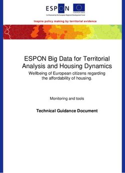 ESPON Big Data for Territorial Analysis and Housing Dynamics - Technical Guidance Document