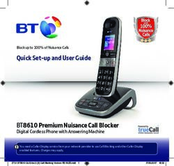 Quick Set-up and User Guide - Block up to 100% of Nuisance Calls - Telephones UK