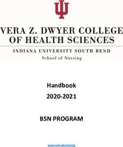 BSN PROGRAM Handbook 2020-2021 - www.iusb.edu/nursing - Vera Z. Dwyer College of Health ...