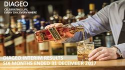 DIAGEO INTERIM RESULTS SIX MONTHS ENDED 31 DECEMBER 2017 - Internal Template